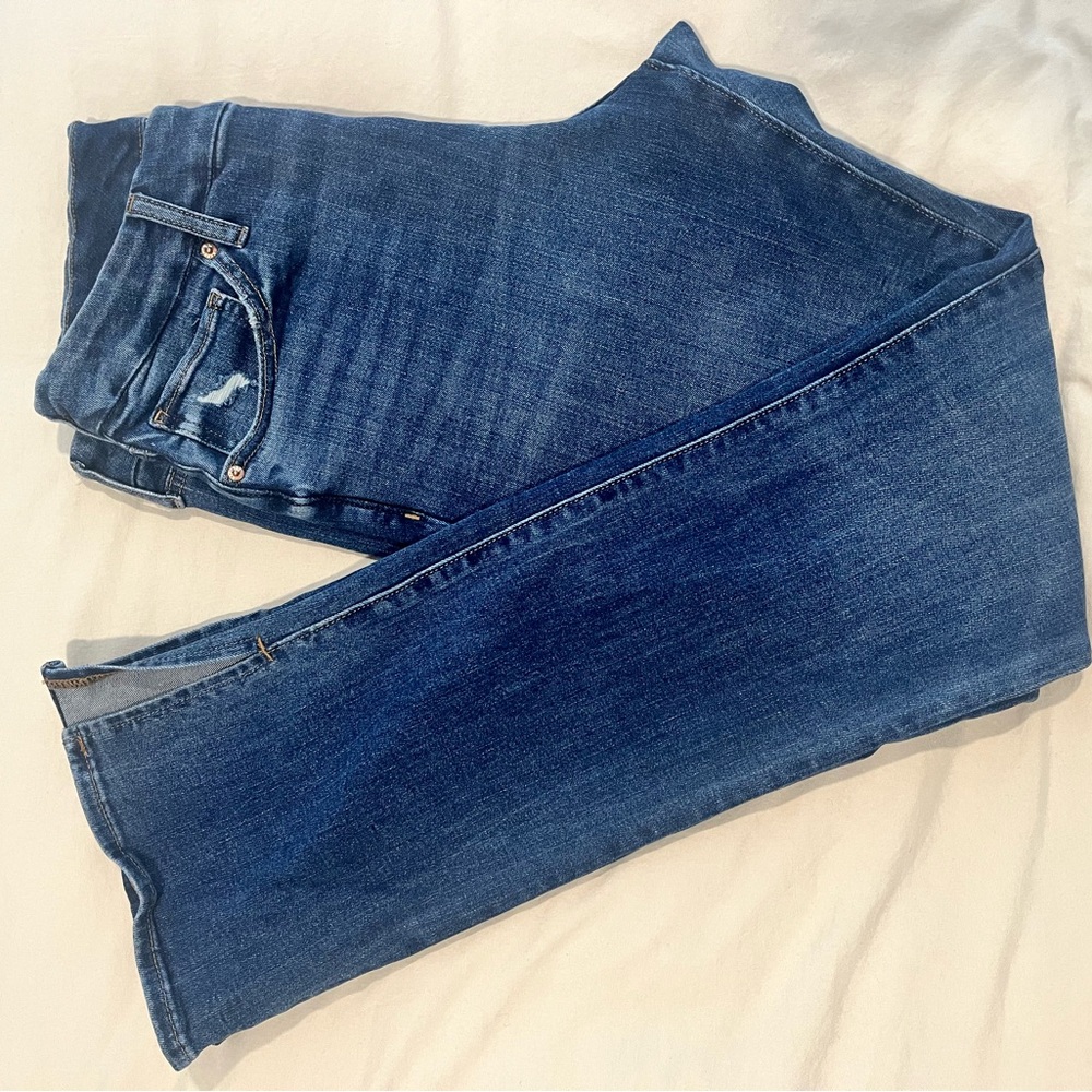 Express Blue Straight Leg Jeans Classic Denim